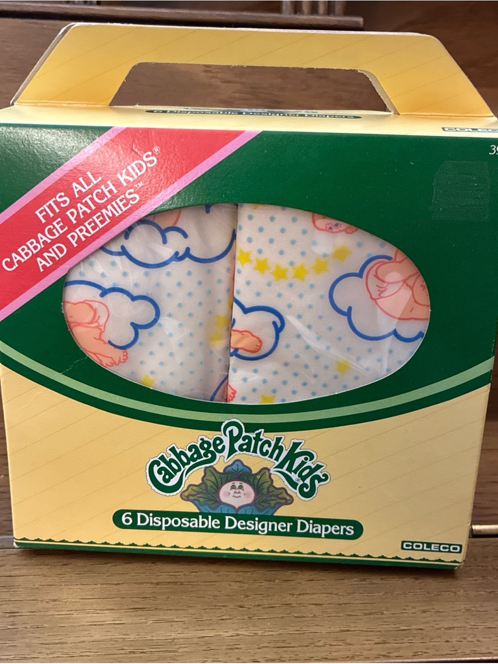 Cabbage Patch Kids 6  Disposable Designer Diapers From Coleco 1984 New in Box